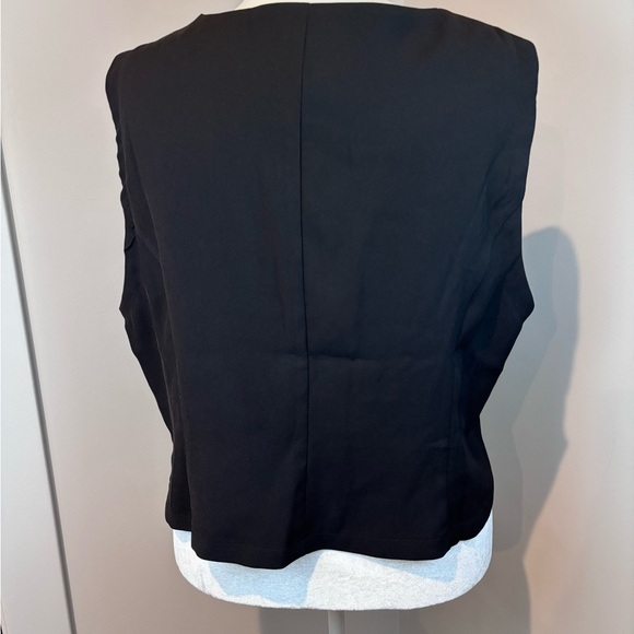 SHEIN Curve Black Button Front Vest Top 4XL Plus Size Sleeveless Career Layering - Picture 4 of 13